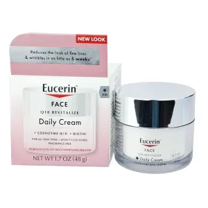 Eucerin Q10 Anti-Wrinkle Daily Face Cream with Coenzyme Q10 + Biotin, Non-Comedogenic 48gm